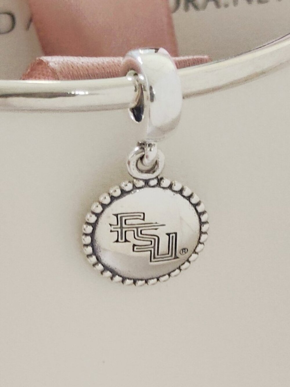 Pandora Florida State Seminoles Dangle Charm S925 Silver with box